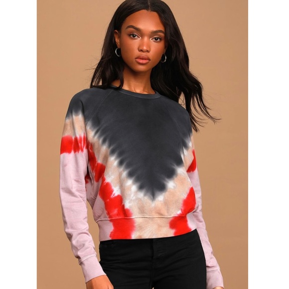 Daydreamer | Tops | Daydreamer Varsity Multi Tie Dye Pullover Sweatshirt  Usa Size Small | Poshmark